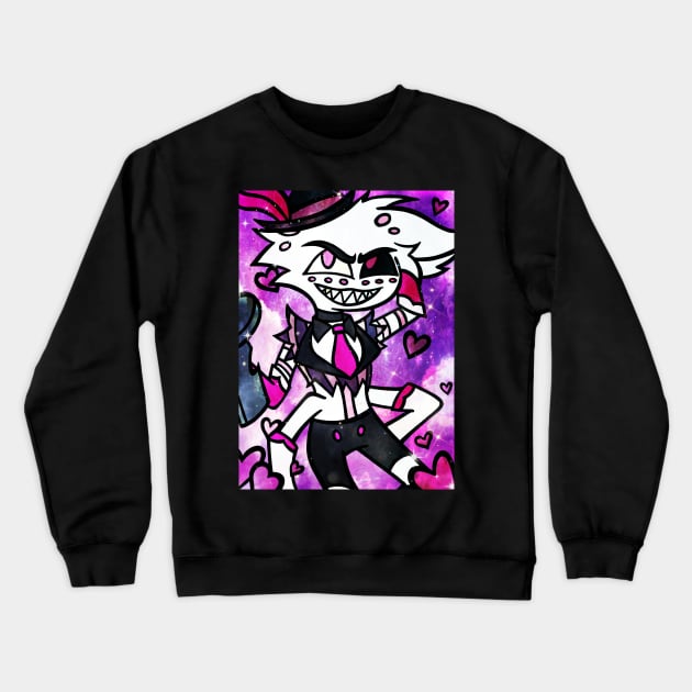 Hazbin Hotel - Angel Dust Finale Crewneck Sweatshirt by ScribbleSketchScoo